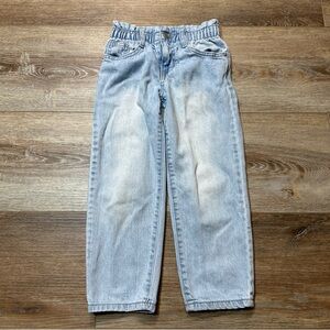 Cat & Jack Light Blue Paperbag Waist Jeans size 6